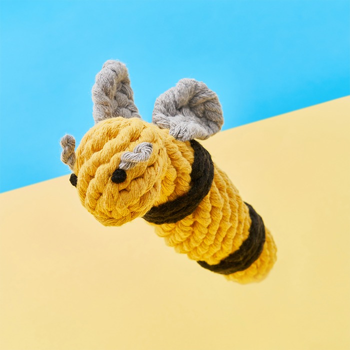 [프랑소와펫] 코튼 100% 치실 장난감 - 꿀벌